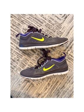 Nike women's size 8.5 Free TR Fit 4 grey, purple, yellow training sneakers